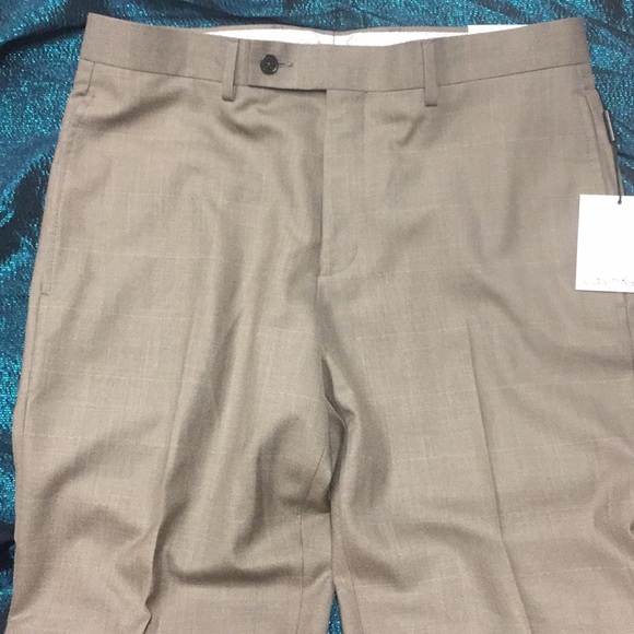 Calvin Klein Flat Front Pant 30/32 Men’s Dark Tan - Picture 3 of 6